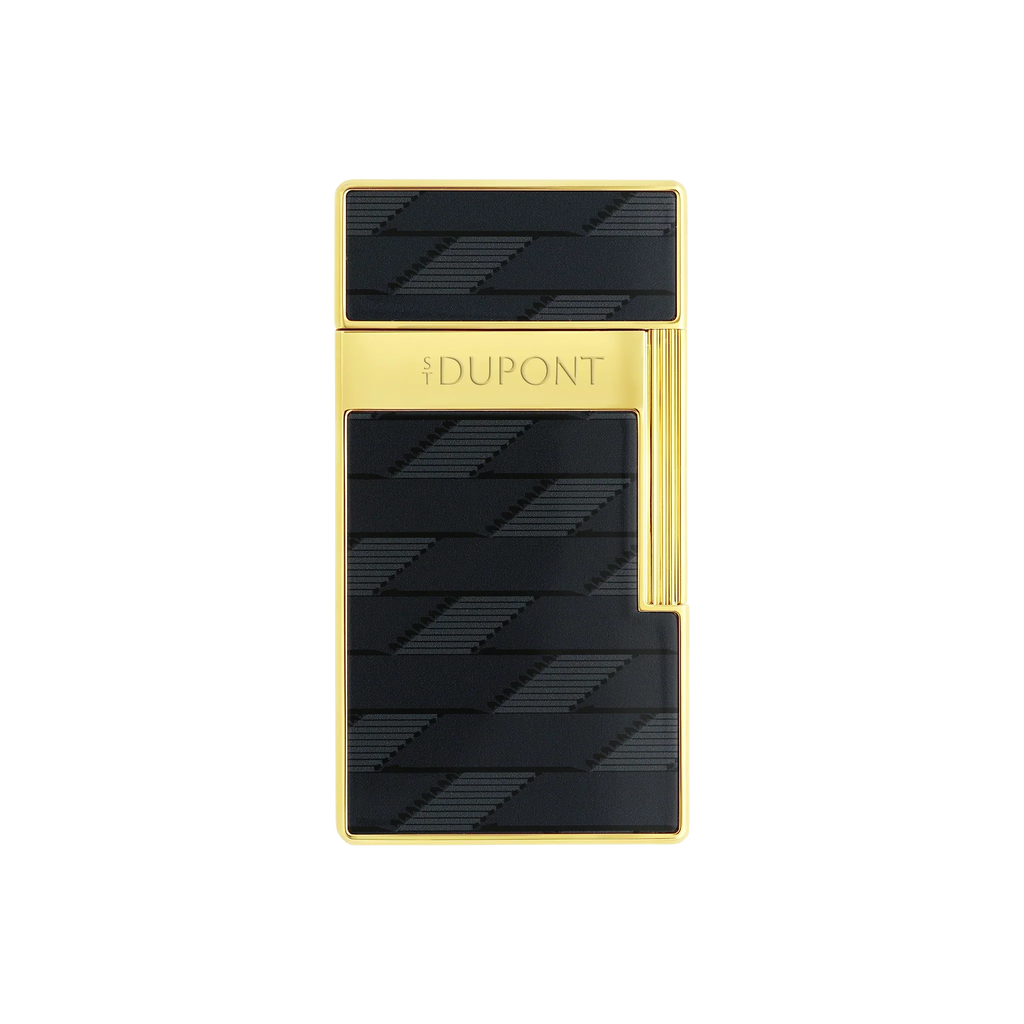 S.T. DUPONT Biggy Monogram 1872 Black Lacquered Lighter/Briquet 025079