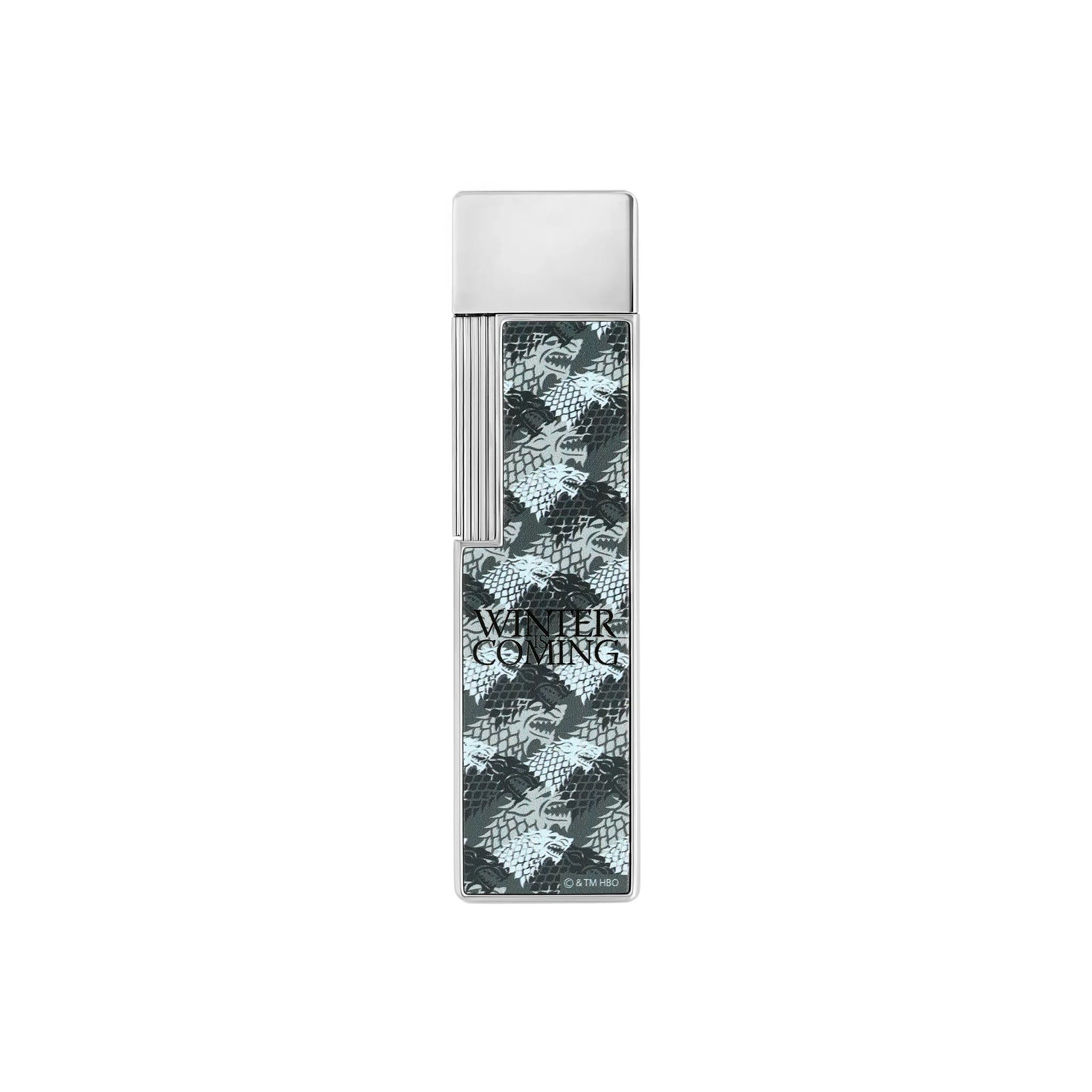 S.T. DUPONT Twiggy Lacquered Grey Palladium Game of Thrones Lighter/Briquet 030013