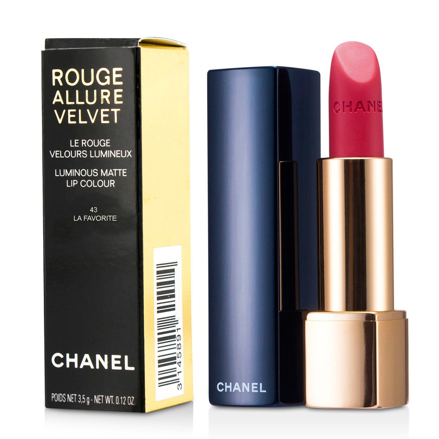 Chanel Rouge Allure Velvet - # 43 La Favorite  3.5g/0.12oz