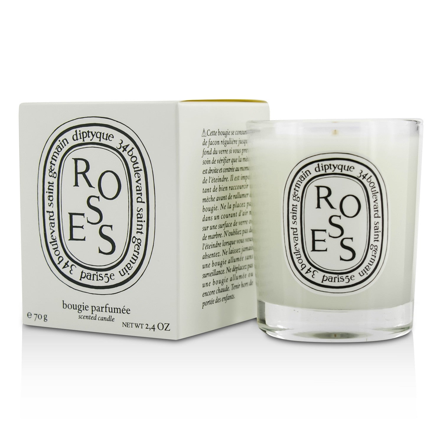 Diptyque Scented Candle - Roses  190g/6.5oz