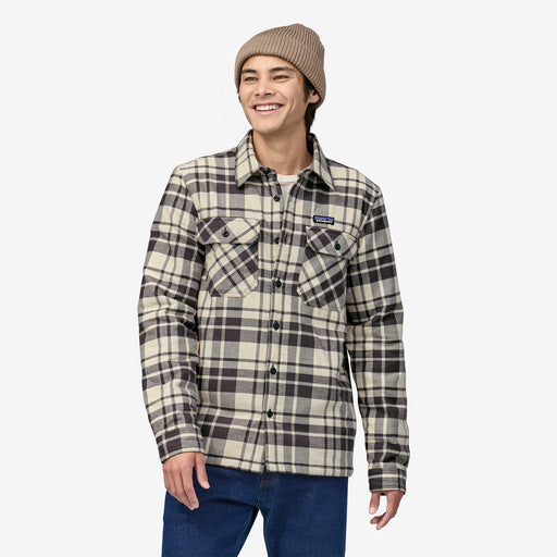 Patagonia Men's Insulated Organic Cotton Midweight Fjord Flannel Shirt Ice Caps: Smolder Blue