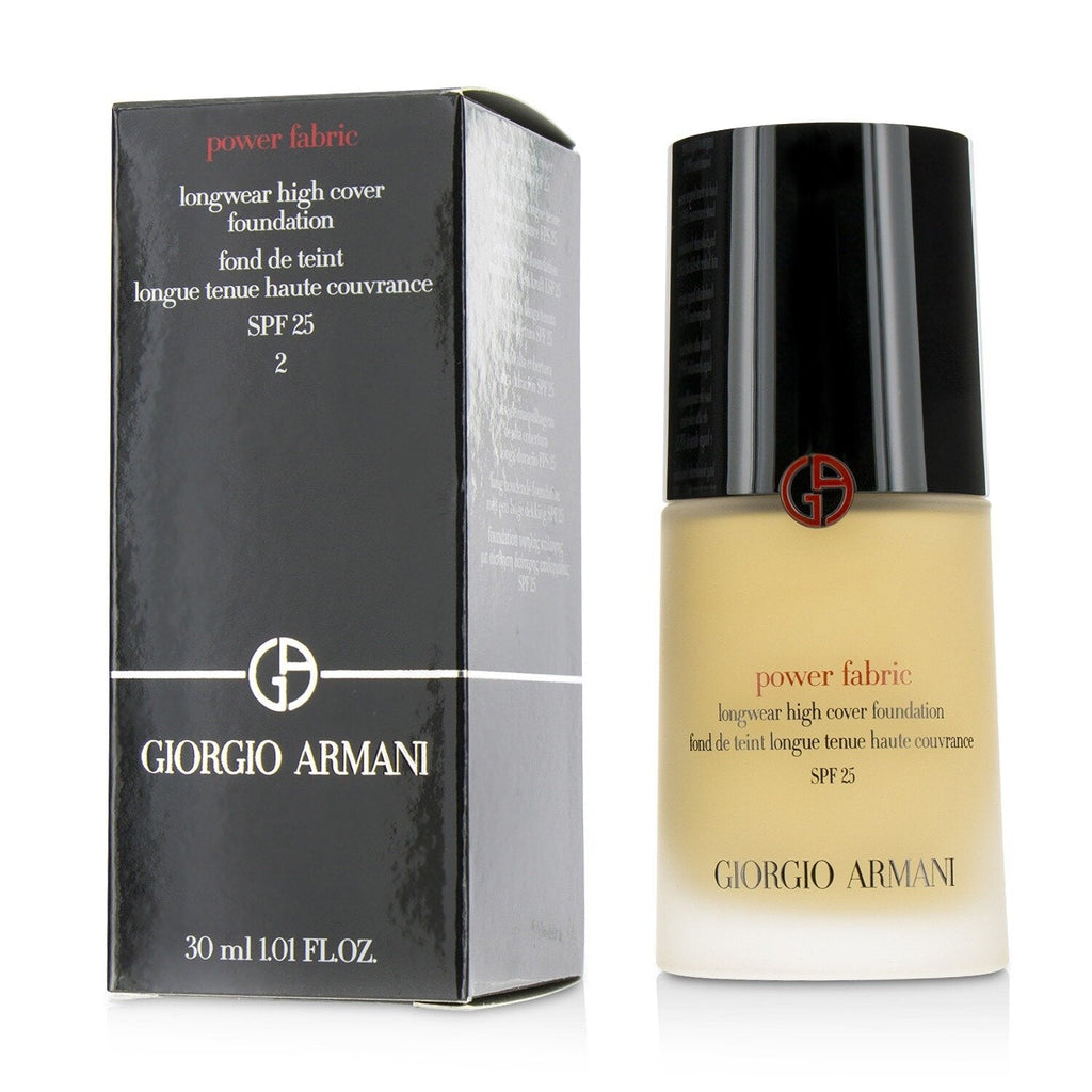 Giorgio Armani Power Fabric Longwear High Cover Foundation SPF 25 - # 2 (Fair, Golden) (Box Slightly Damaged)  30ml/1oz