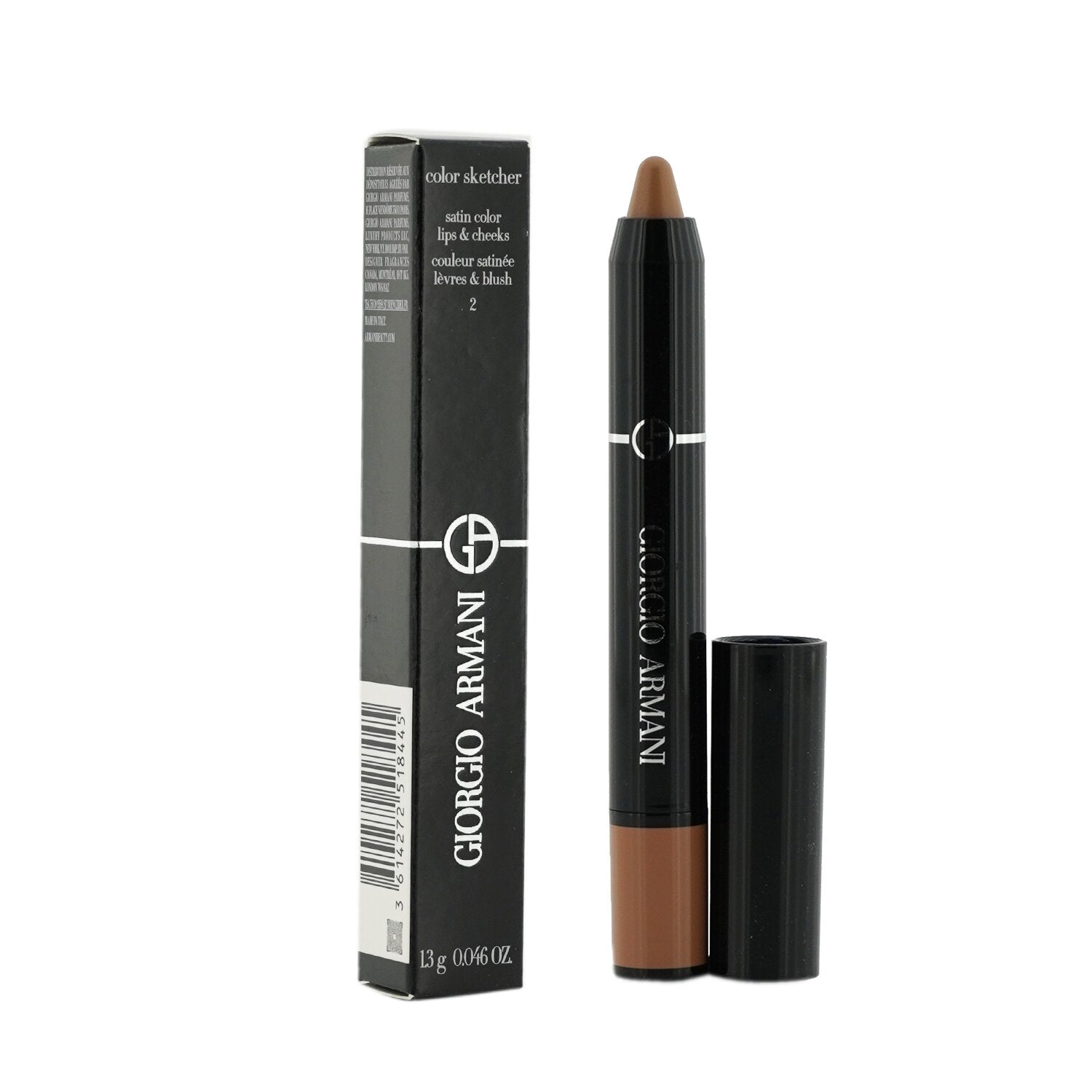 Giorgio Armani Color Sketcher Satin Color Lips & Cheeks - # 1 Sepia  1.3g/0.046oz