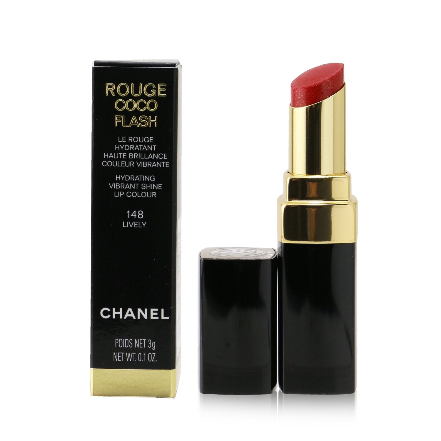 Chanel Rouge Coco Flash Hydrating Vibrant Shine Lip Colour - # 128 Mood  3g/0.1oz