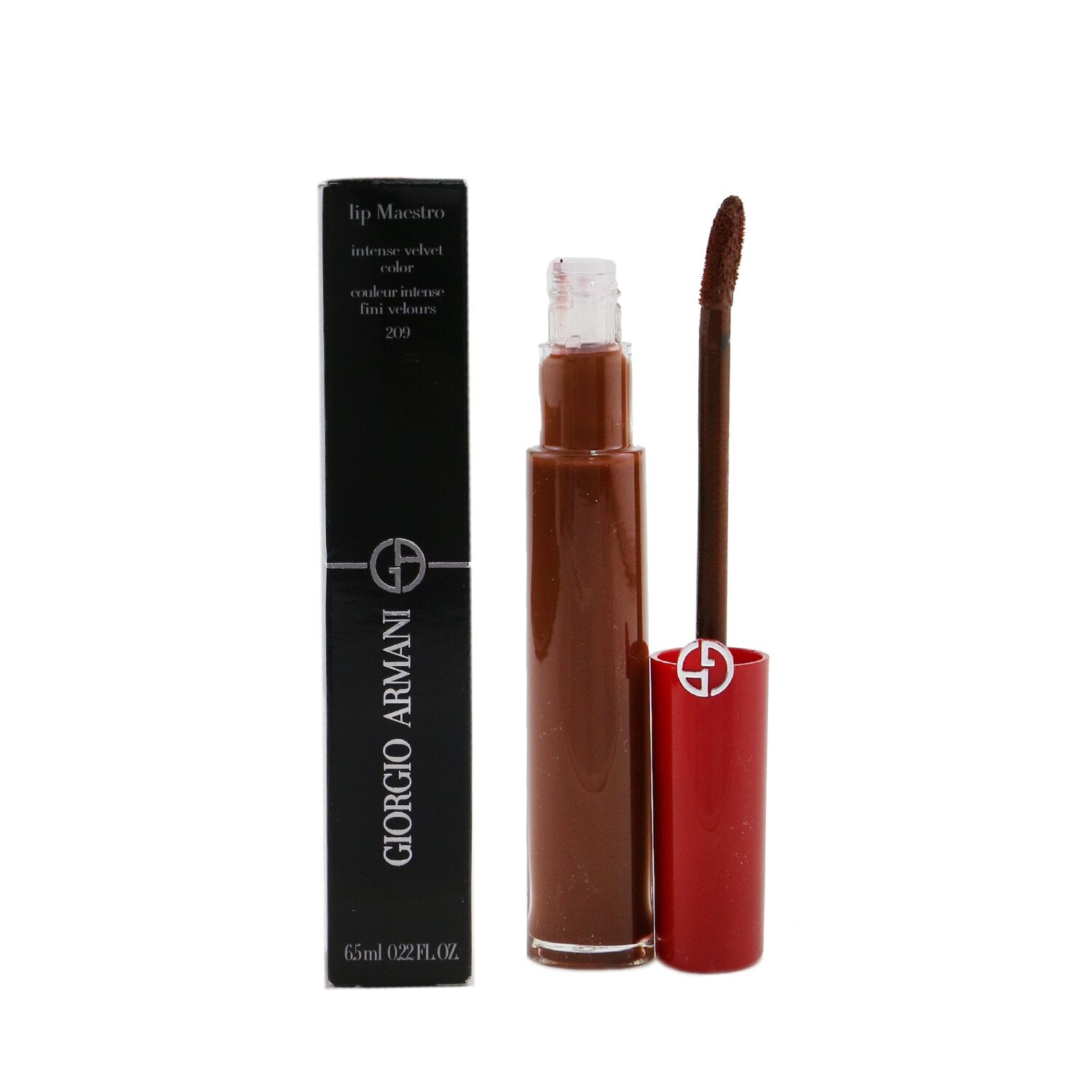 Giorgio Armani Lip Maestro Intense Velvet Color (Liquid Lipstick) - # 206 (Cedar)  6.5ml/0.22oz