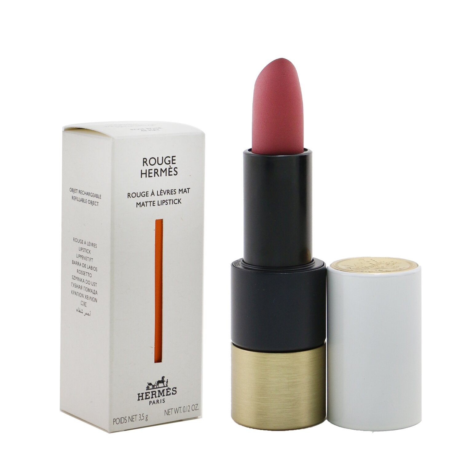 Hermes Rouge Hermes Matte Lipstick - # 71 Orange Brule (Mat)  3.5g/0.12oz