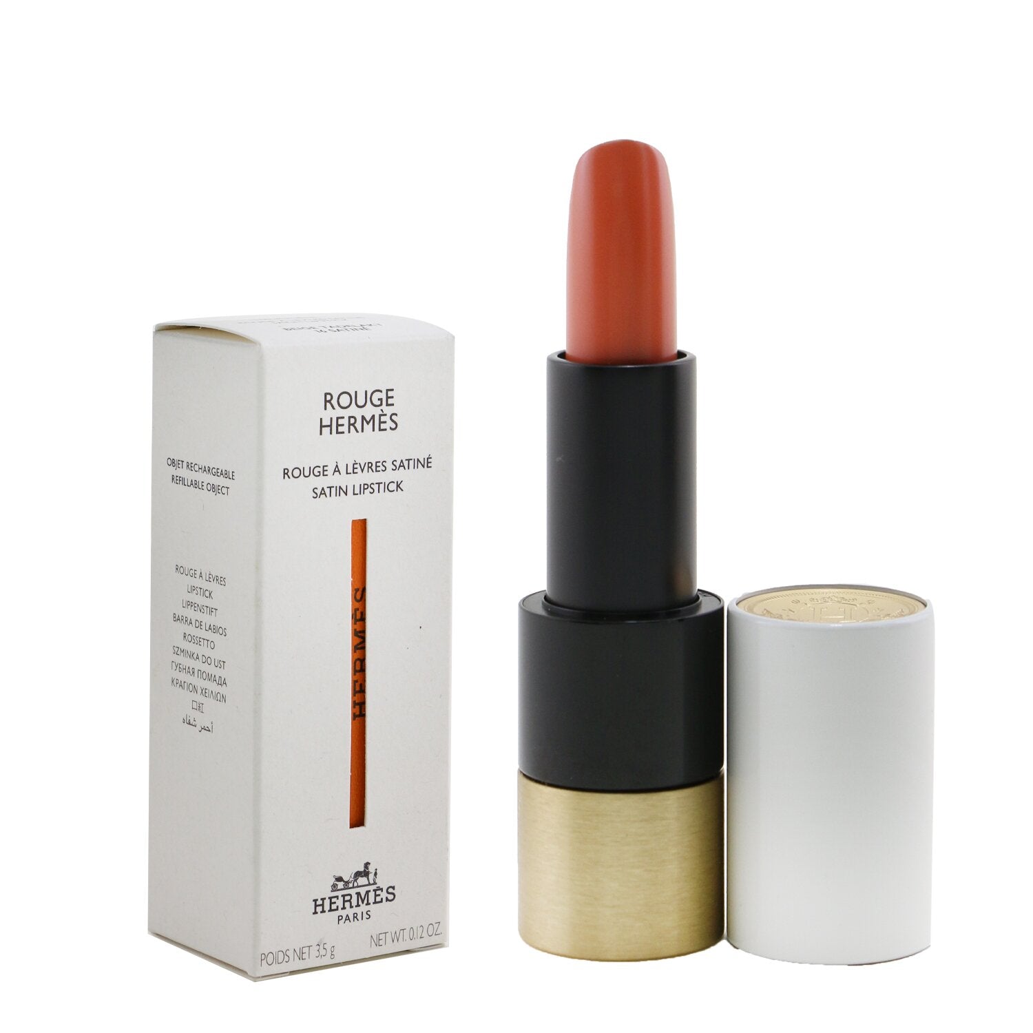 Hermes Rouge Hermes Satin Lipstick - # 75 Rouge Amazone (Satine)  3.5g/0.12oz