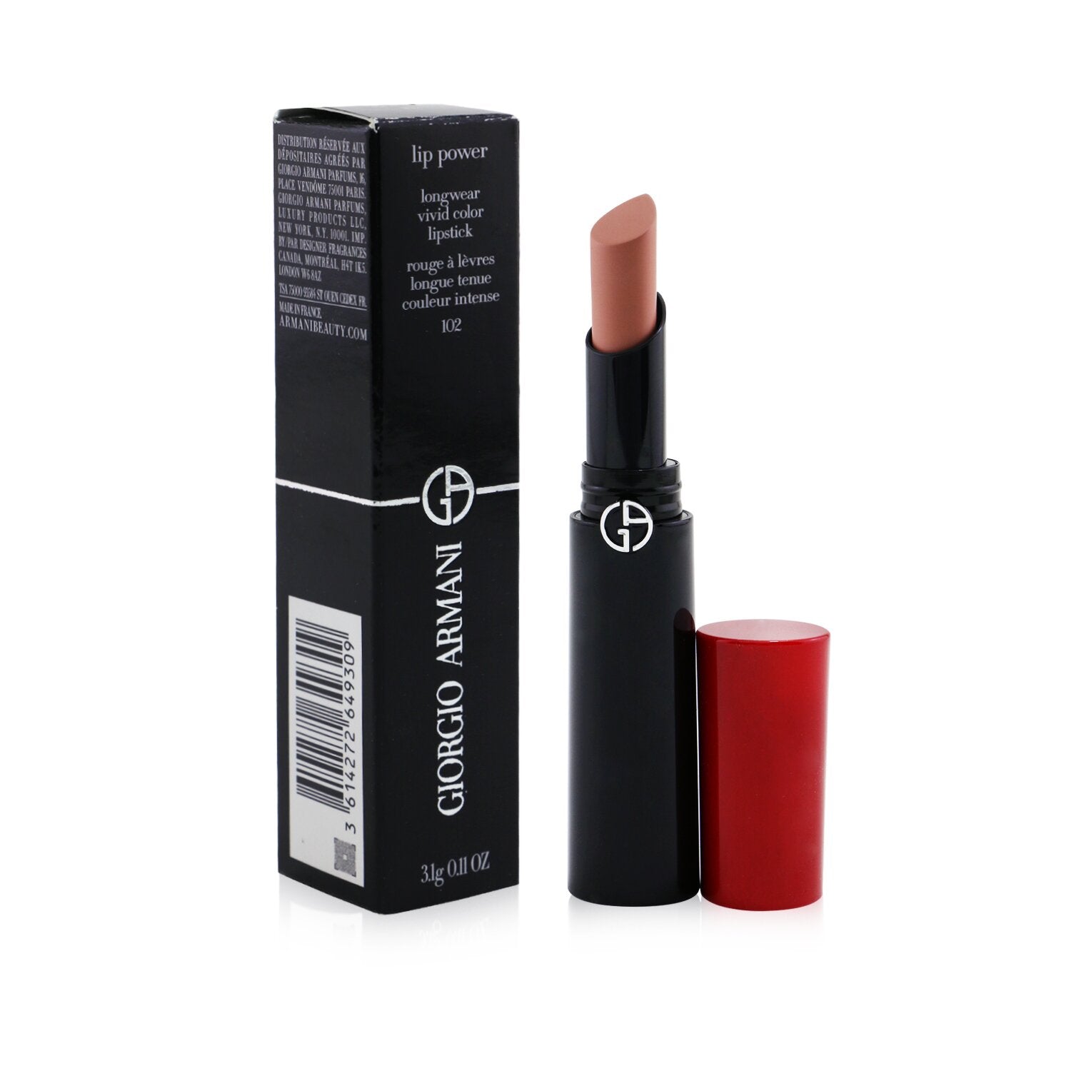 Giorgio Armani Lip Power Longwear Vivid Color Lipstick - # 504 Flirt  3.1g/0.11oz