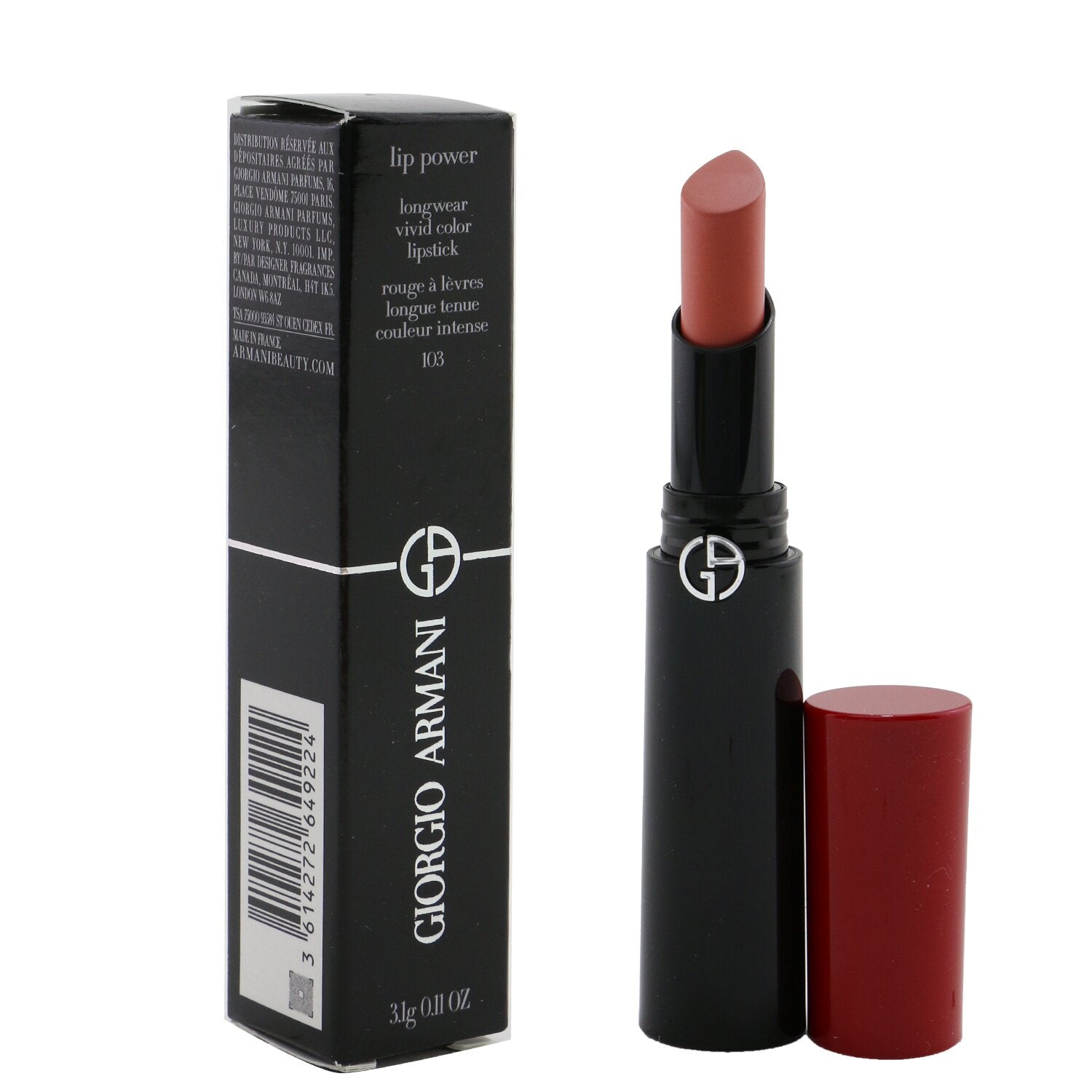 Giorgio Armani Lip Power Longwear Vivid Color Lipstick - # 403 Fighter  3.1g/0.11oz