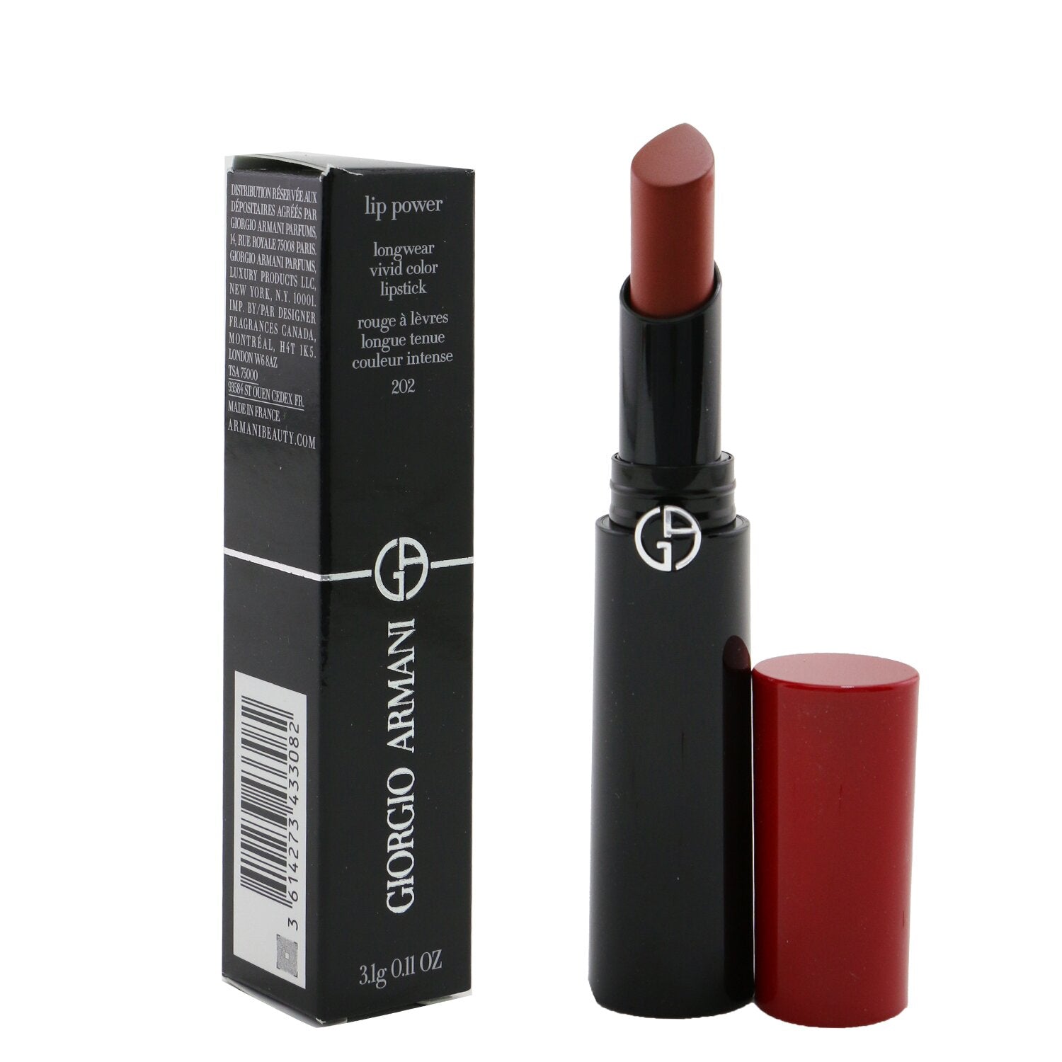 Giorgio Armani Lip Power Longwear Vivid Color Lipstick - # 500 Fatale  3.1g/0.11oz