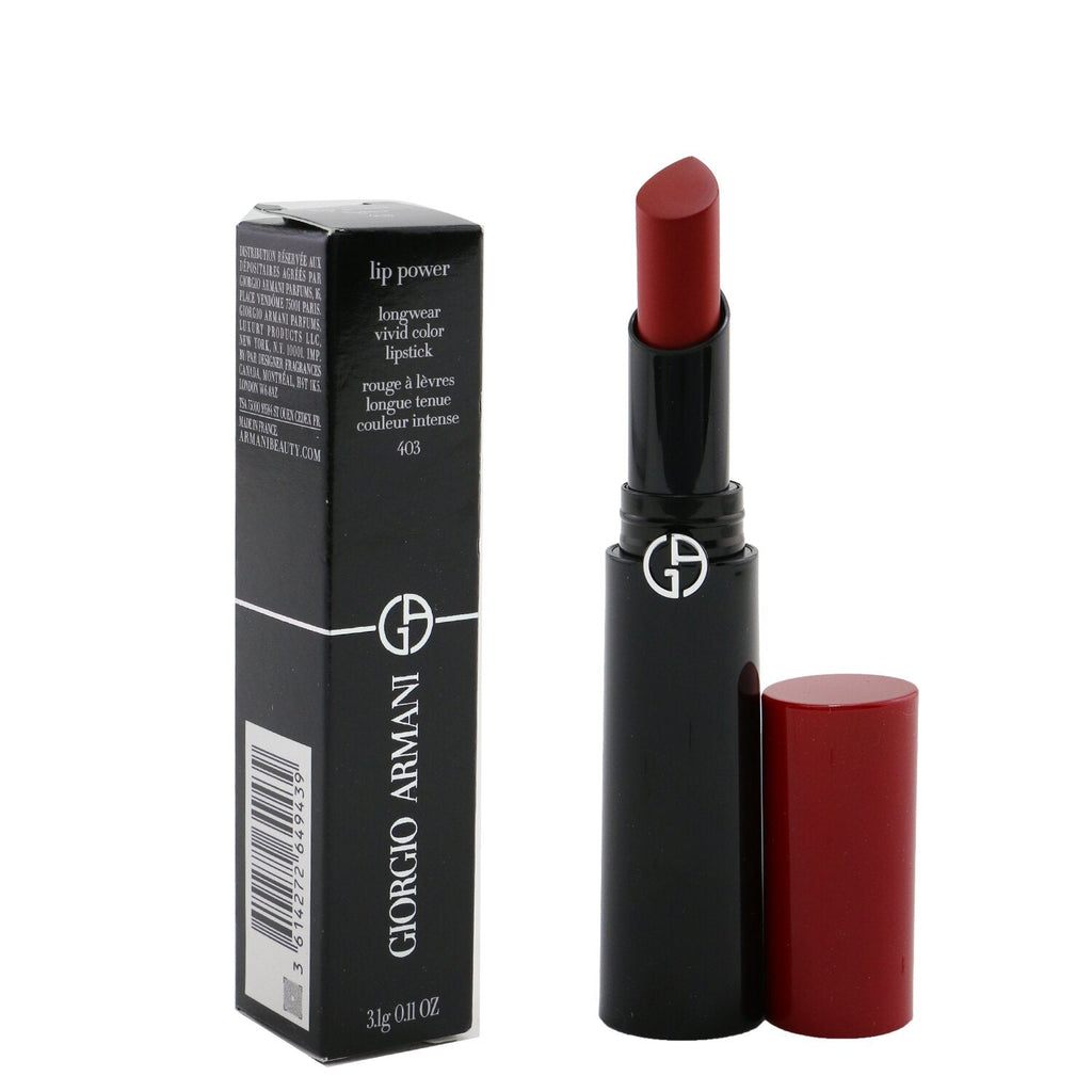 Giorgio Armani Lip Power Longwear Vivid Color Lipstick - # 504 Flirt  3.1g/0.11oz
