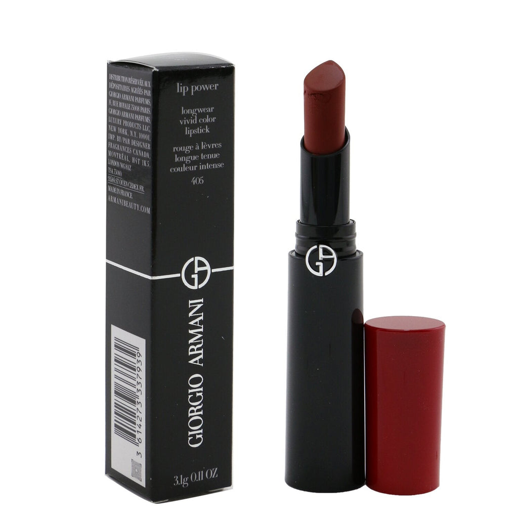 Giorgio Armani Lip Power Longwear Vivid Color Lipstick - # 504 Flirt  3.1g/0.11oz
