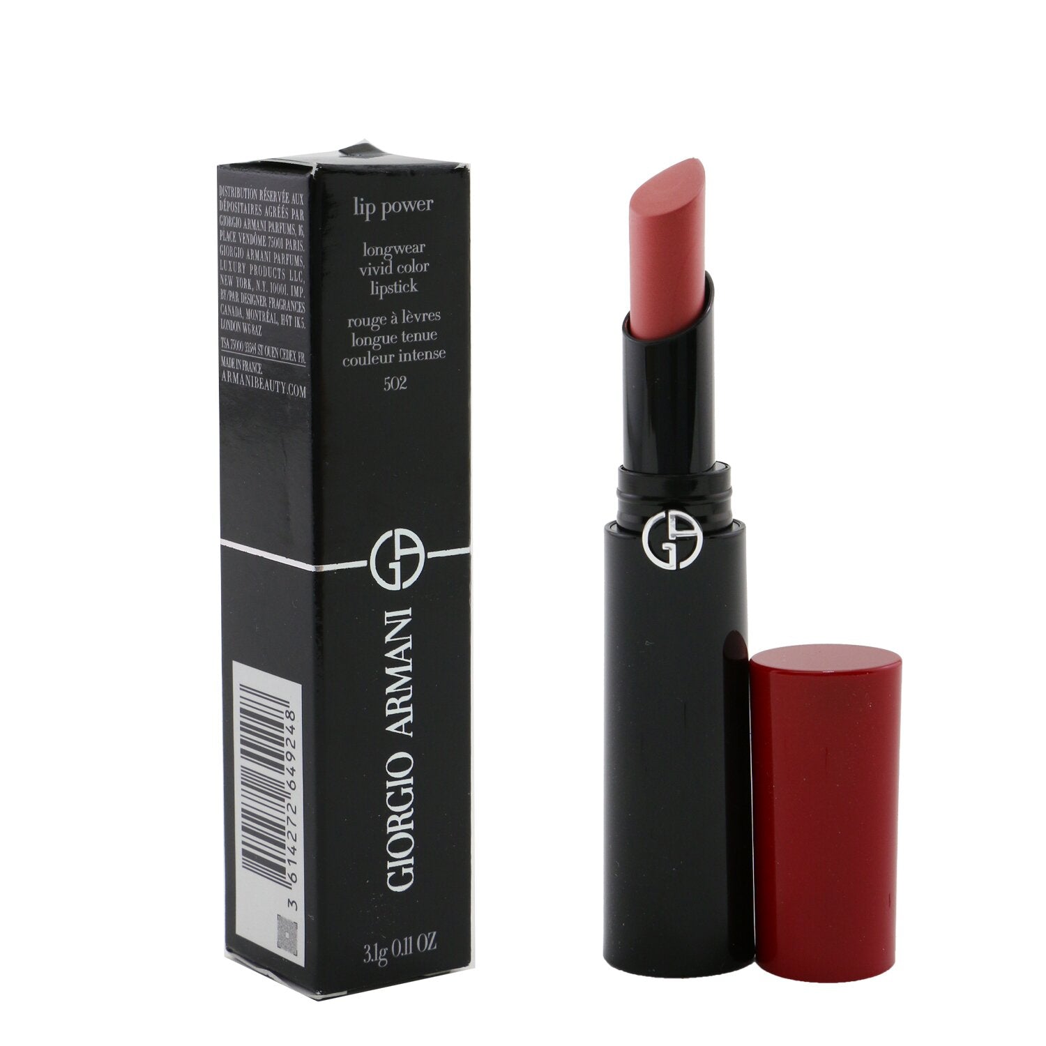 Giorgio Armani Lip Power Longwear Vivid Color Lipstick - # 600 Confident  3.1g/0.11oz