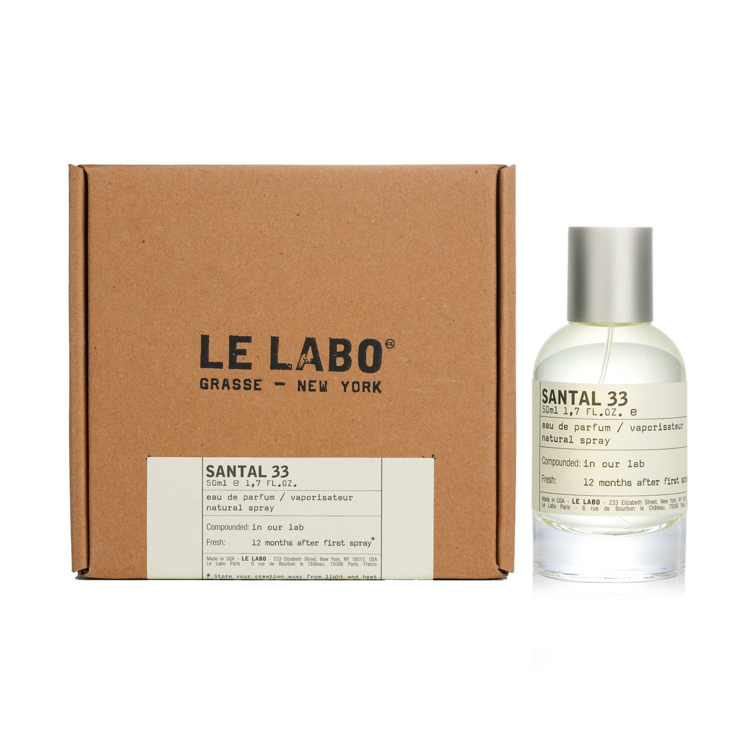 Le Labo Santal 33 Eau De Parfum Spray (Unboxed)  50ml/1.7oz