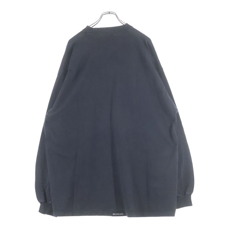 Balenciaga Back Label Oversized Long Sleeve Tee Shirt