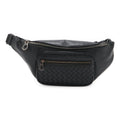 Bottega Veneta Intrecciato Belt Bag Waist Pouch Hip Leather Black