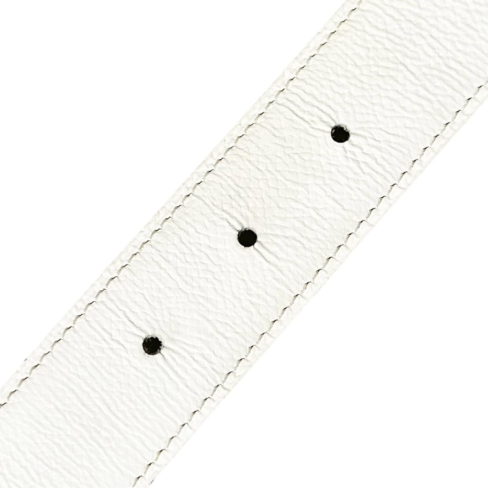 Hermes Evelyne Leather Brown White Belt Silver