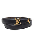 Louis Vuitton Pretty LV Reversible Belt Black Brown Leather