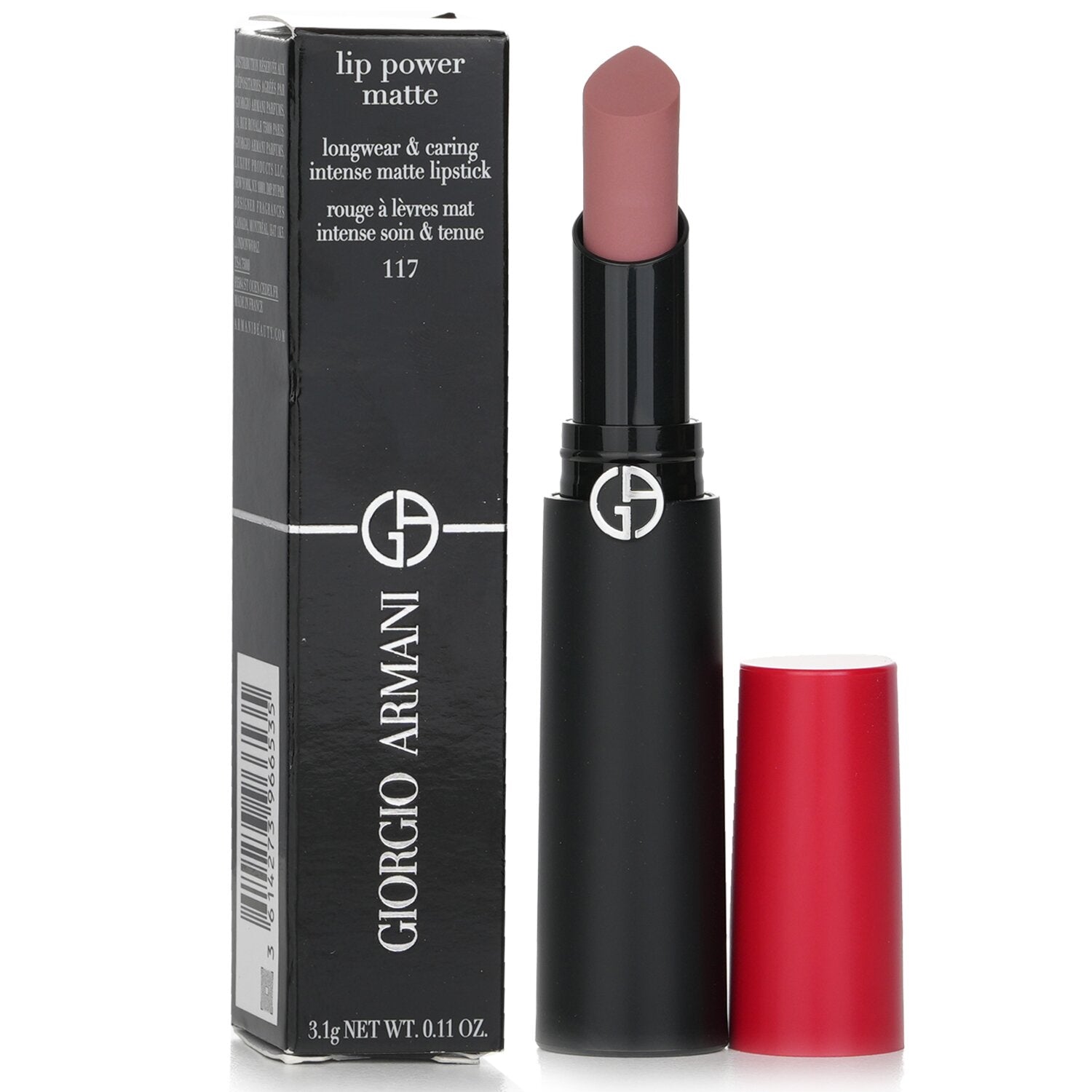 Giorgio Armani Lip Power Matte Longwear & Caring Intense Matte Lipstick - # 207 Devoted  3.1g/0.11oz