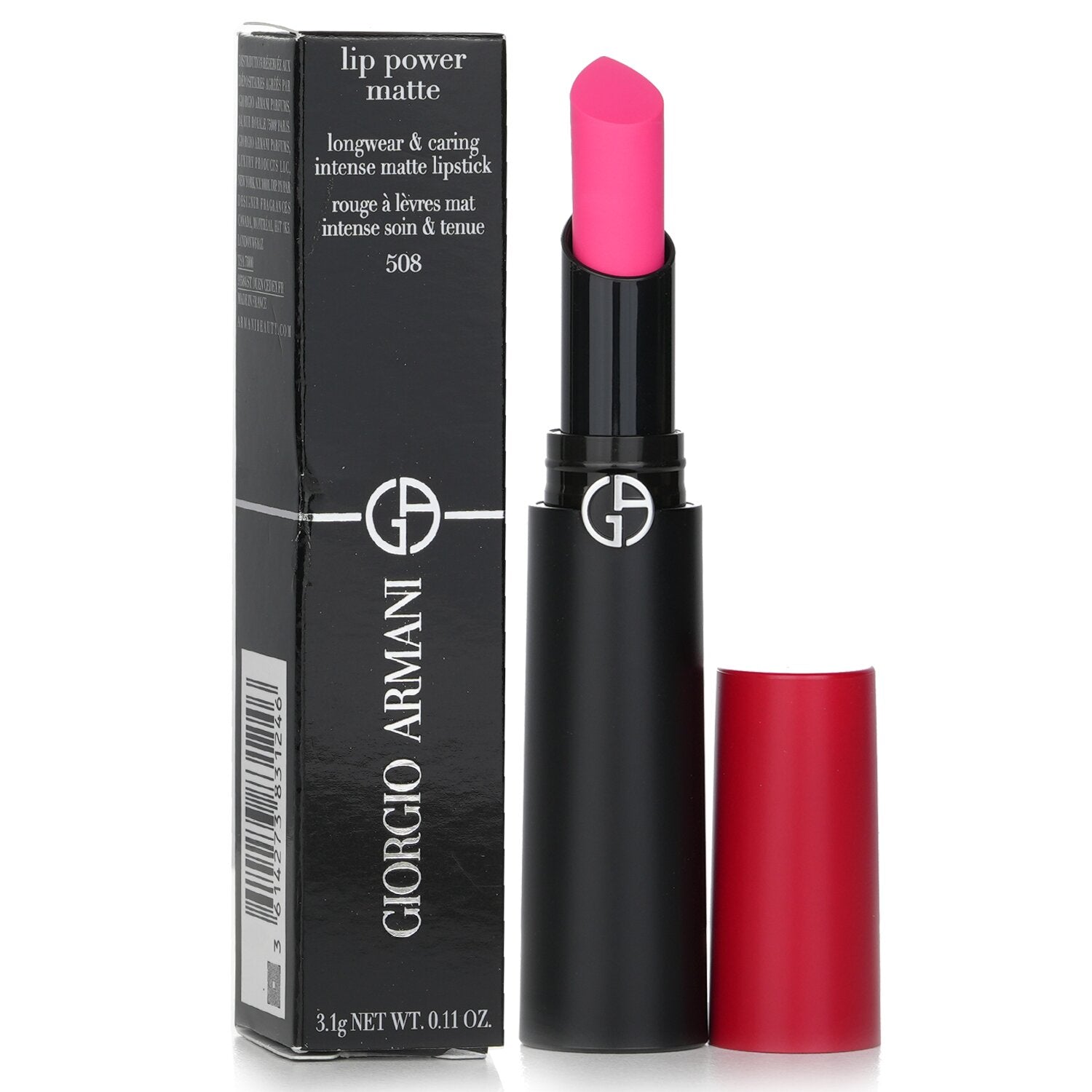 Giorgio Armani Lip Power Matte Longwear & Caring Intense Matte Lipstick - # 400 Four Hundred  3.1g/0.11oz