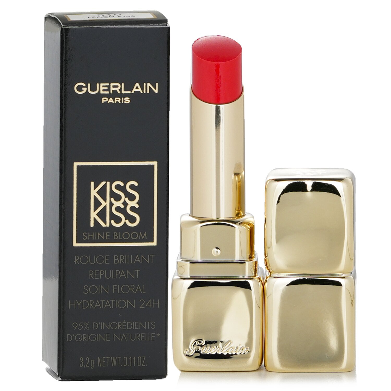 Guerlain Kisskiss Shine Bloom Lipstick - # 229 Petal Blush  3.2g/0.11oz