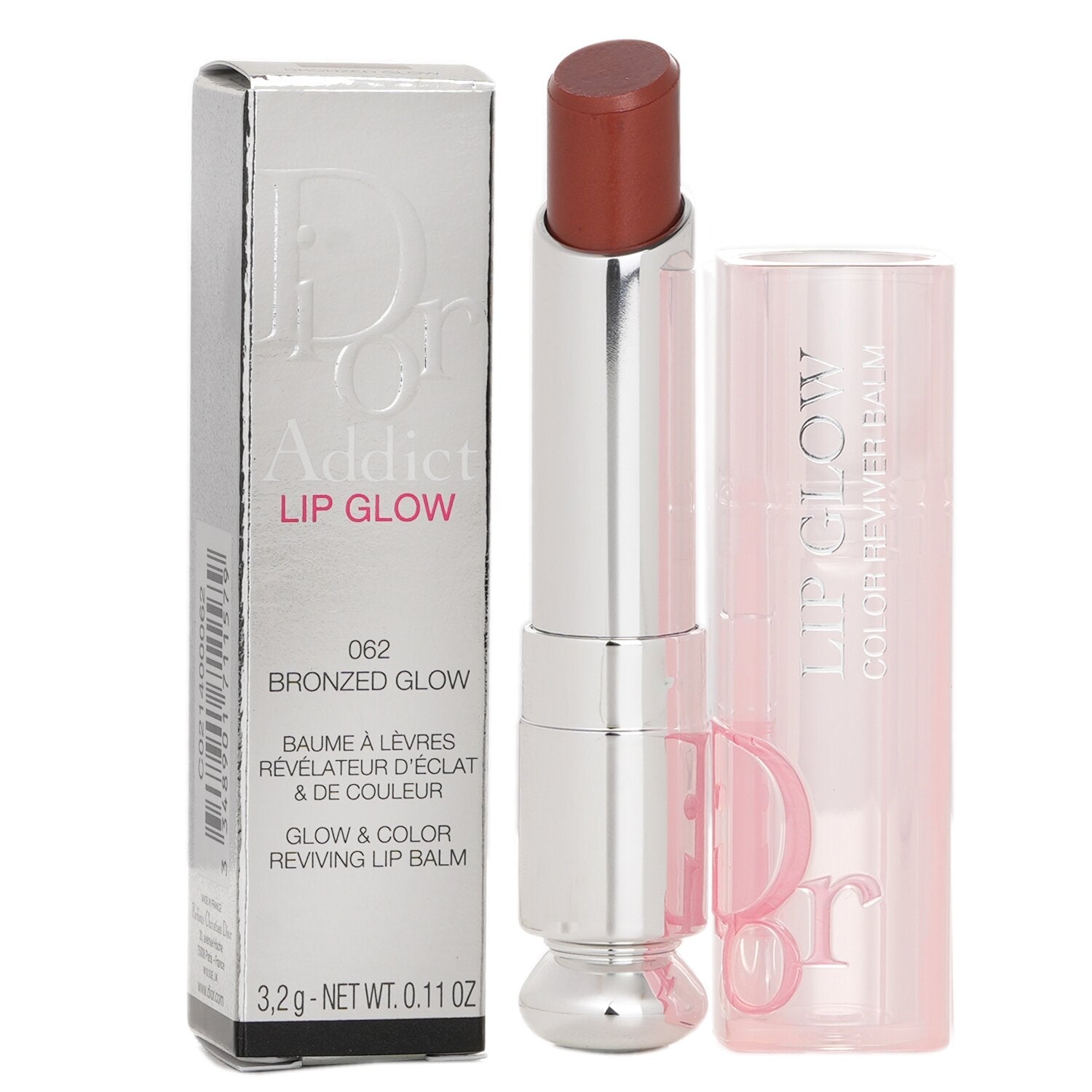Christian Dior Dior Addict Lip Glow & Colour Reviving Lip Balm # 063 Pink Lilac  3.2g/0.11oz