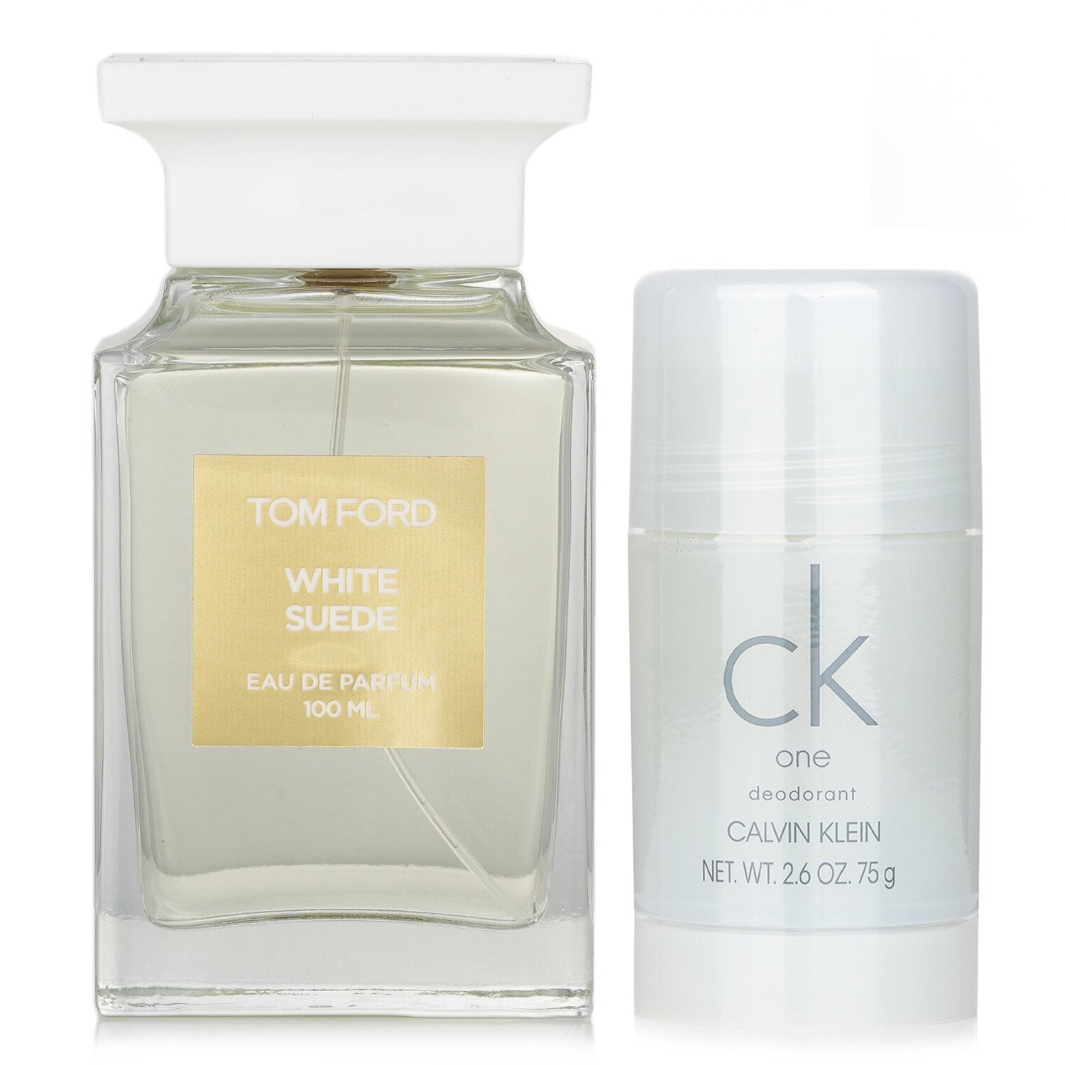 Tom Ford Tom Ford Private Blend White Suede Eau De Parfum Spray X Calvin Klein CK One Deodorant Stick  2pcs