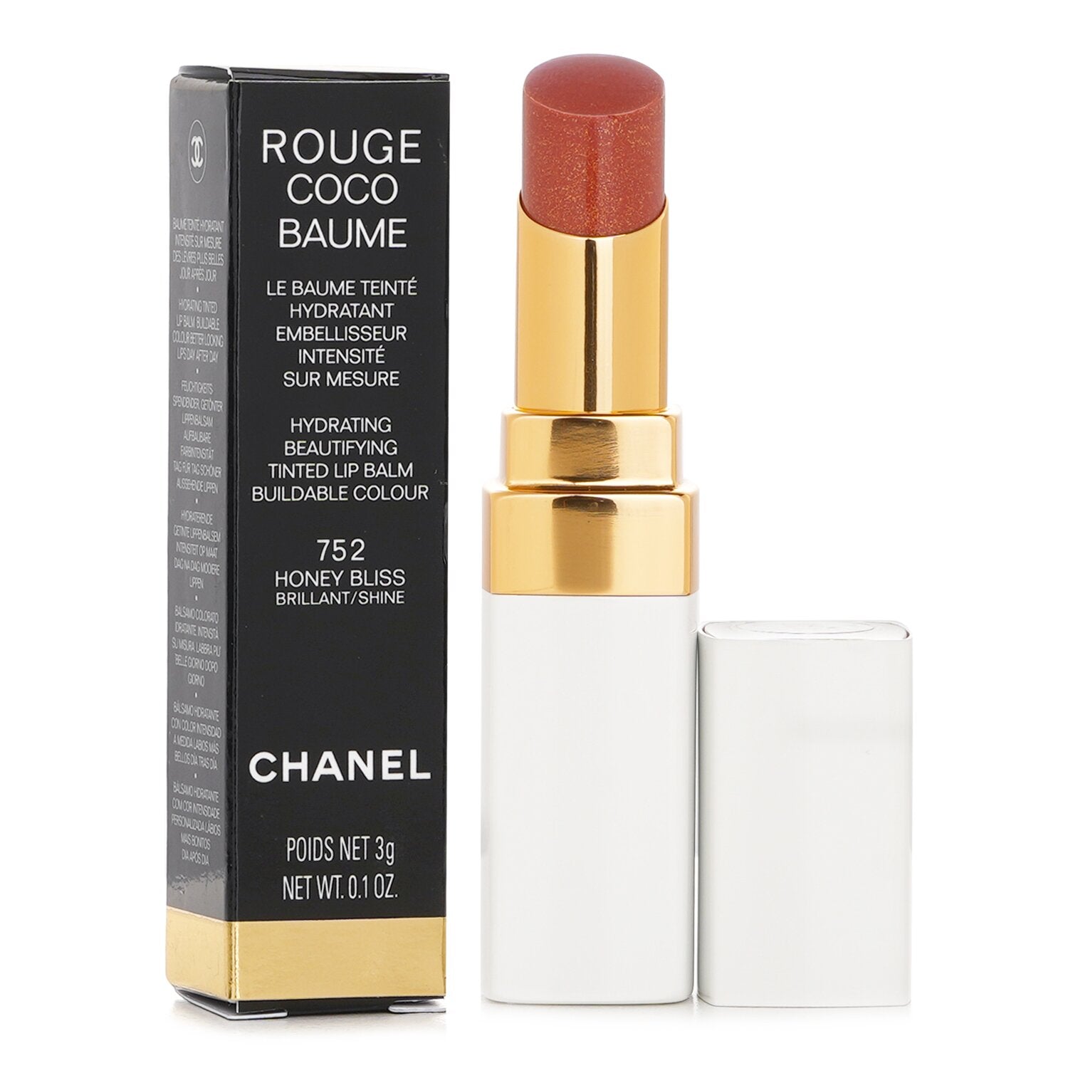 Chanel Rouge Coco Baume Hydrating Beautifying Tinted Lip Balm - # 762 Raspberry Kiss  3g/0.1oz