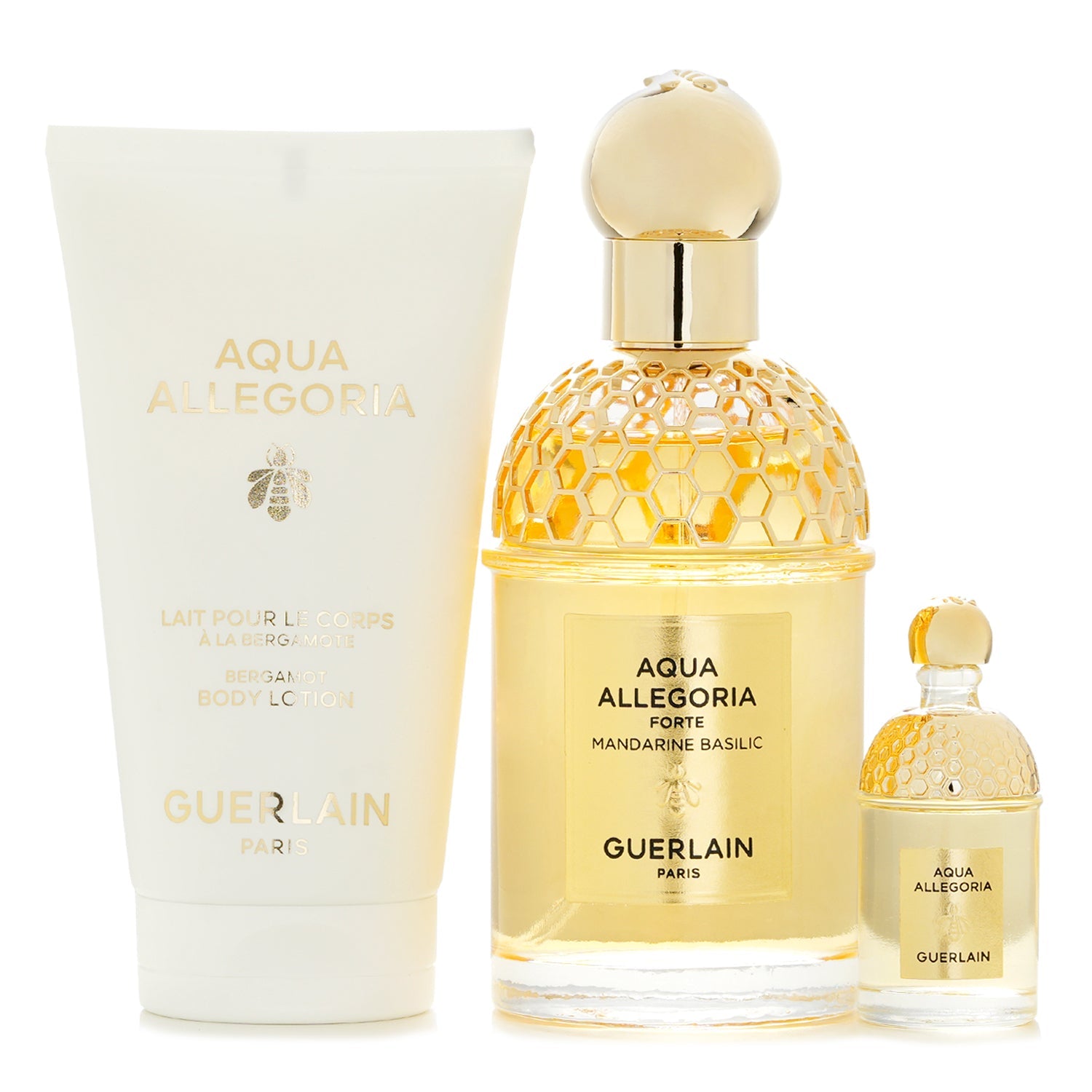 Guerlain Aqua Allegoria Forte Mandarine Basilic Gift Set EDP 75ml+7.5ml+ Body Lotion 75ml  3pcs