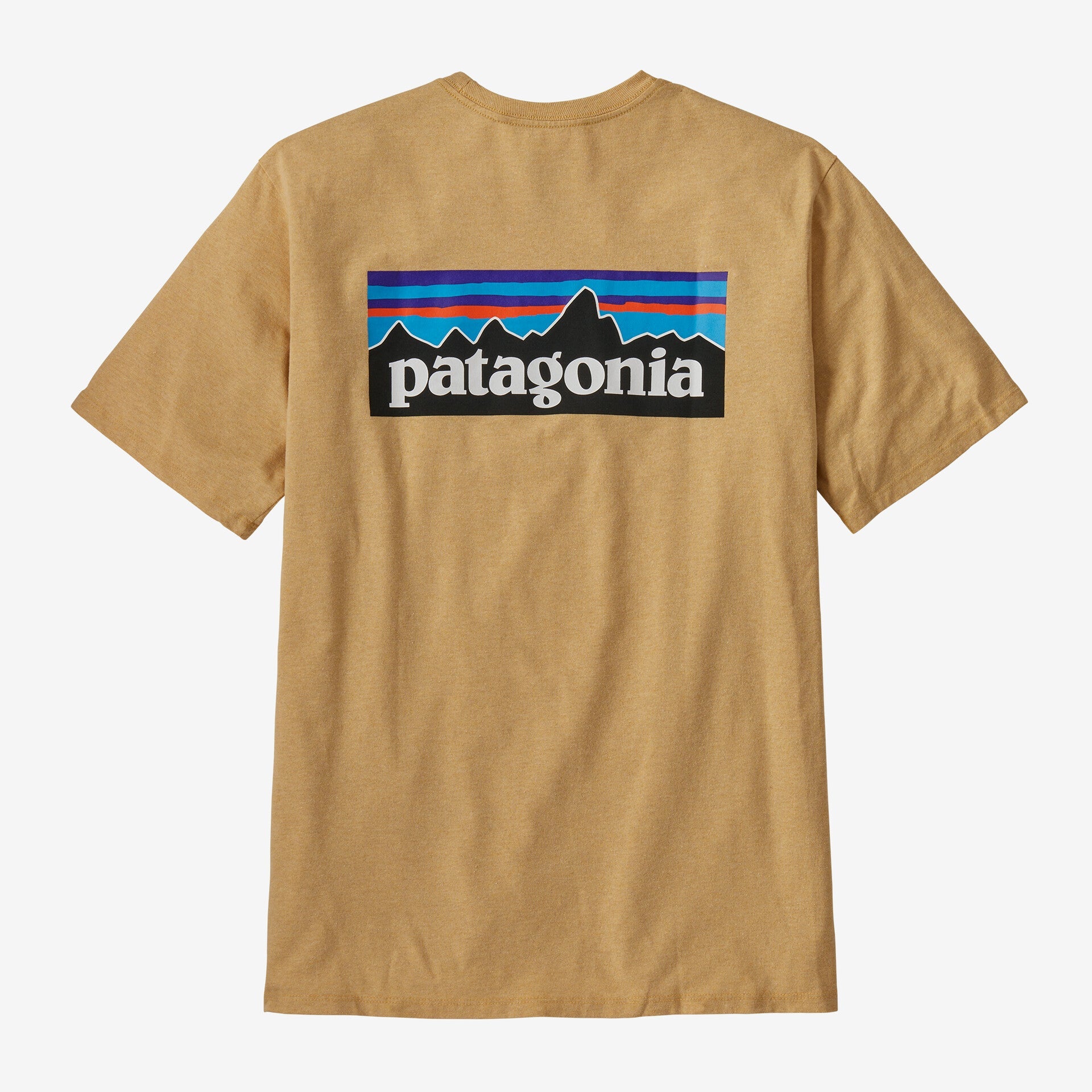 Patagonia Men's P-6 Logo Pocket Responsibili-Tee® T-Shirt Uomo Beeswax Tan