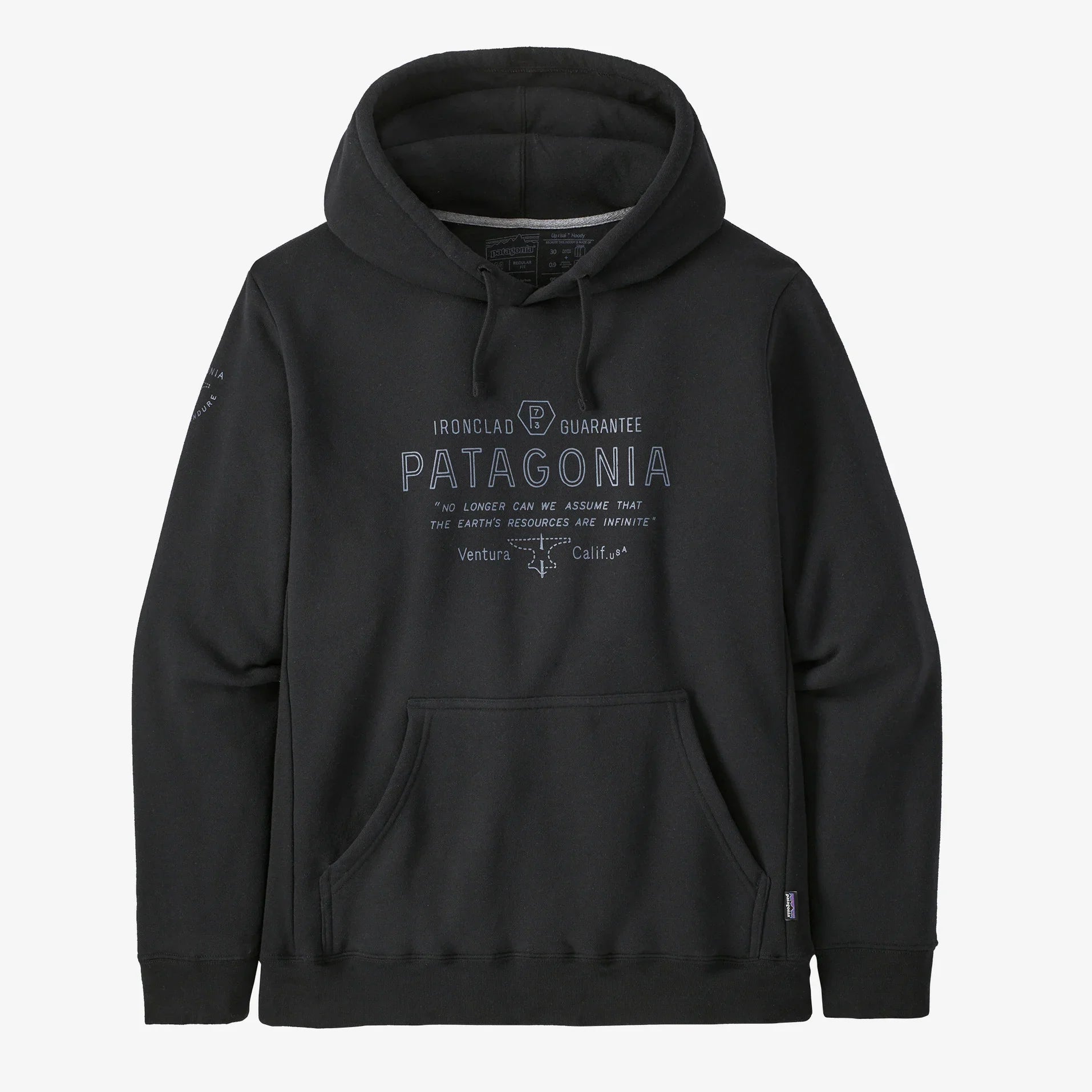 Patagonia Forge Mark Uprisal Hoody Felpa uomo con cappuccio Black Nero