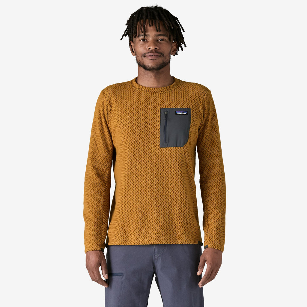 Patagonia Men's R1® Air Crewneck Pullover Fleece girocollo Raptor Brown