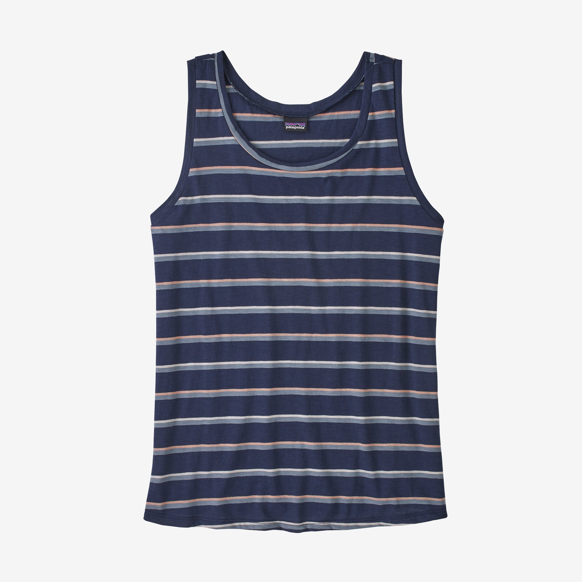 Patagonia Women's Mainstay Tank Top Canotta da donna Sunset Stripe: New Navy