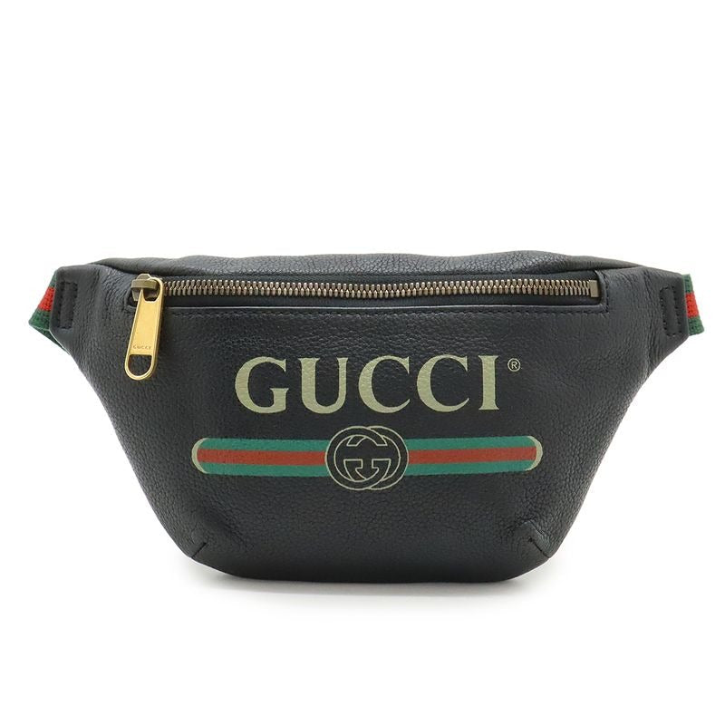 Gucci Printed Small Belt Bag Sherry Line Waist Hip Body Leather