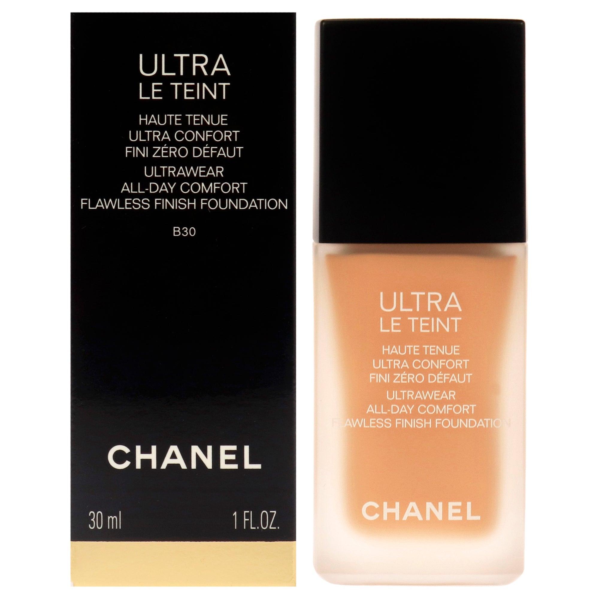 Chanel Ultra Le Teint Ultrawear Flawless Foundation - B30 Medium Neutral by Chanel for Women - 1 oz Foundation