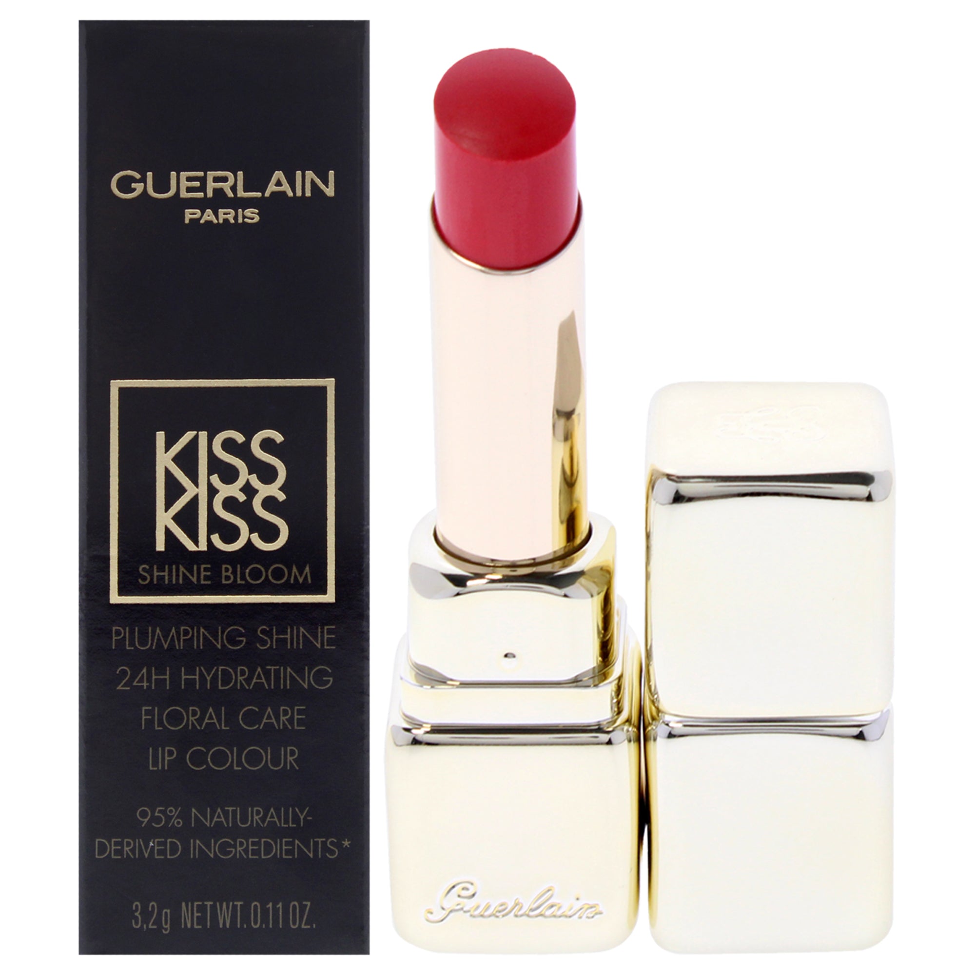 Kiss Kiss Shine Bloom Lipstick - 319 Peach Kiss by Guerlain for Women - 0.11 oz Lipstick