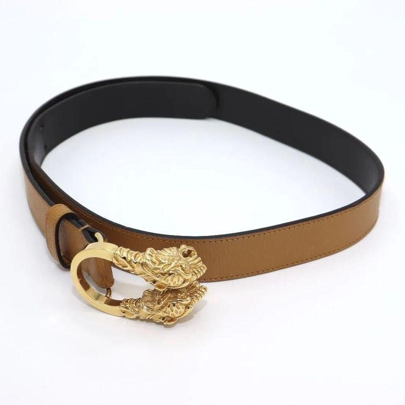 Gucci Double Taiga Head Buckle Leather Belt 70 28 037 1766 1424 Beige