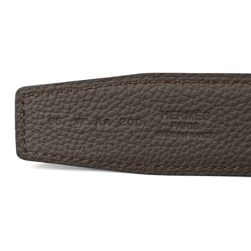Hermes Belt Reversible Constance Size 95 H Buckle Box Calf Togo Black
