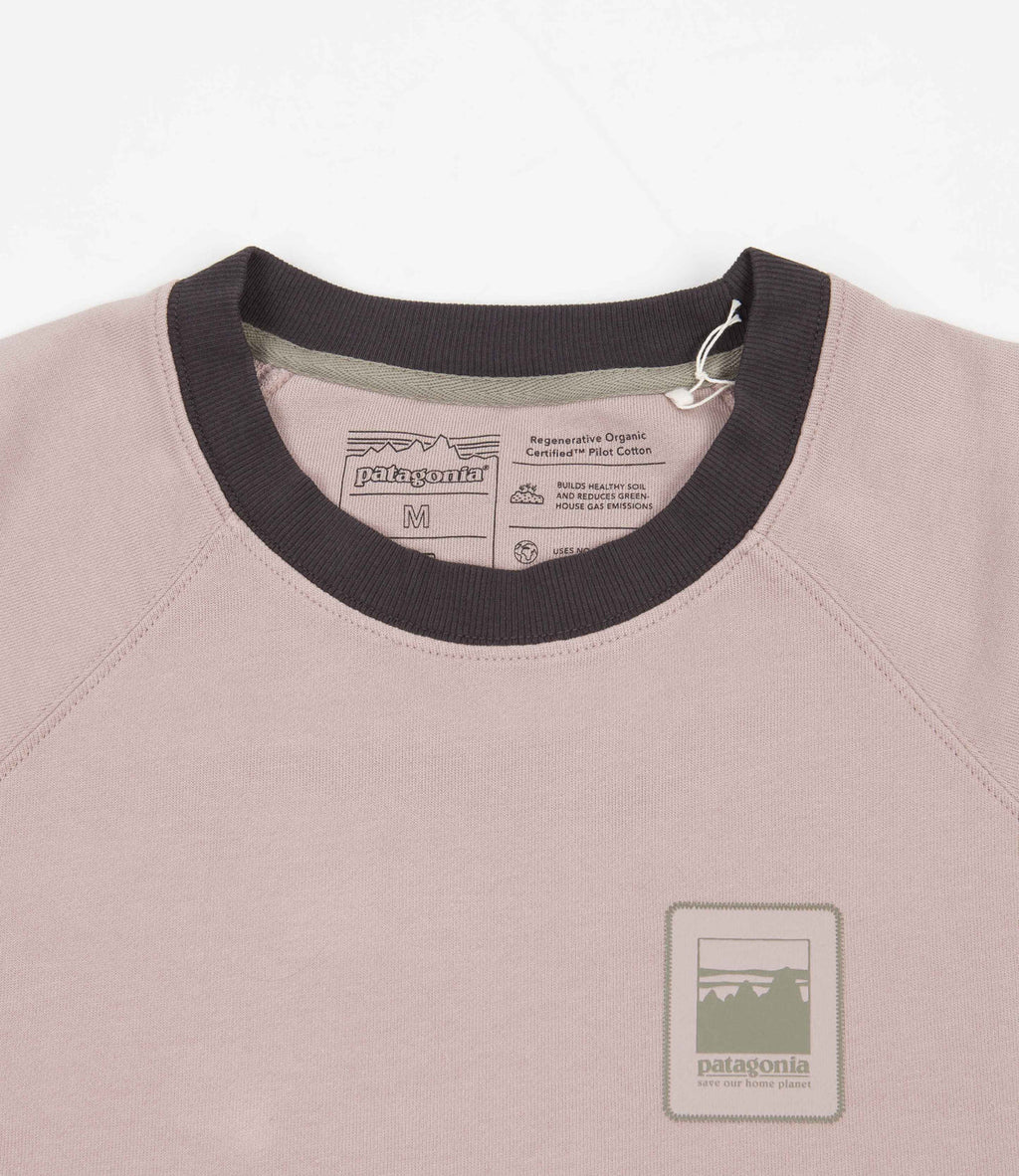 Patagonia Felpa girocollo uomo Men's Alpine Icon Regenerative Organic Cotton Crew Sweatshirt Stingray Mauve