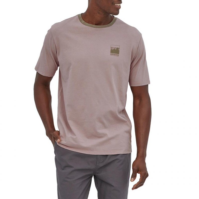 Patagonia Men's Alpine Icon Regenerative Organic Cotton T-Shirt Uomo Stingray Mauve