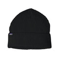 Patagonia Fisherman's Rolled Beanie Hat Cap Cappellino in 70% lana riciclata Black Nero